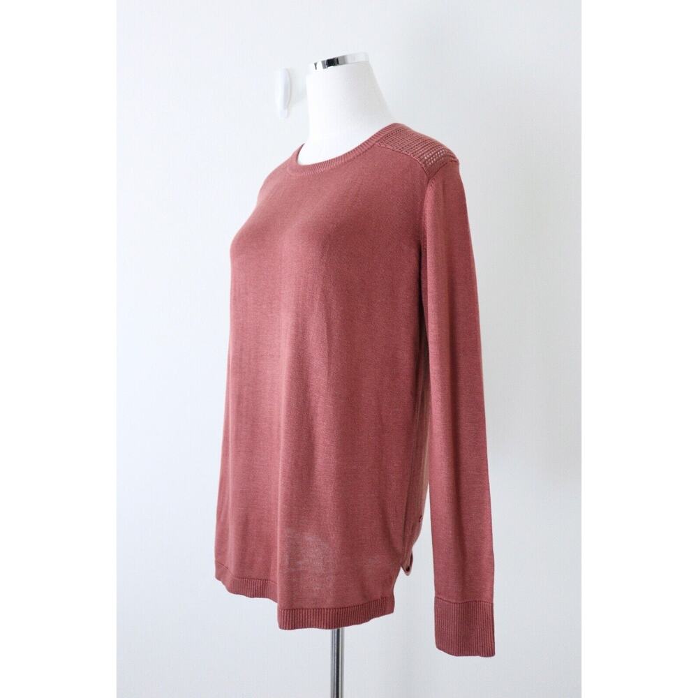 Lululemon Size 6 Back To Balance Sweater Open Back Knit Rustic Clay - Picture 2 of 12